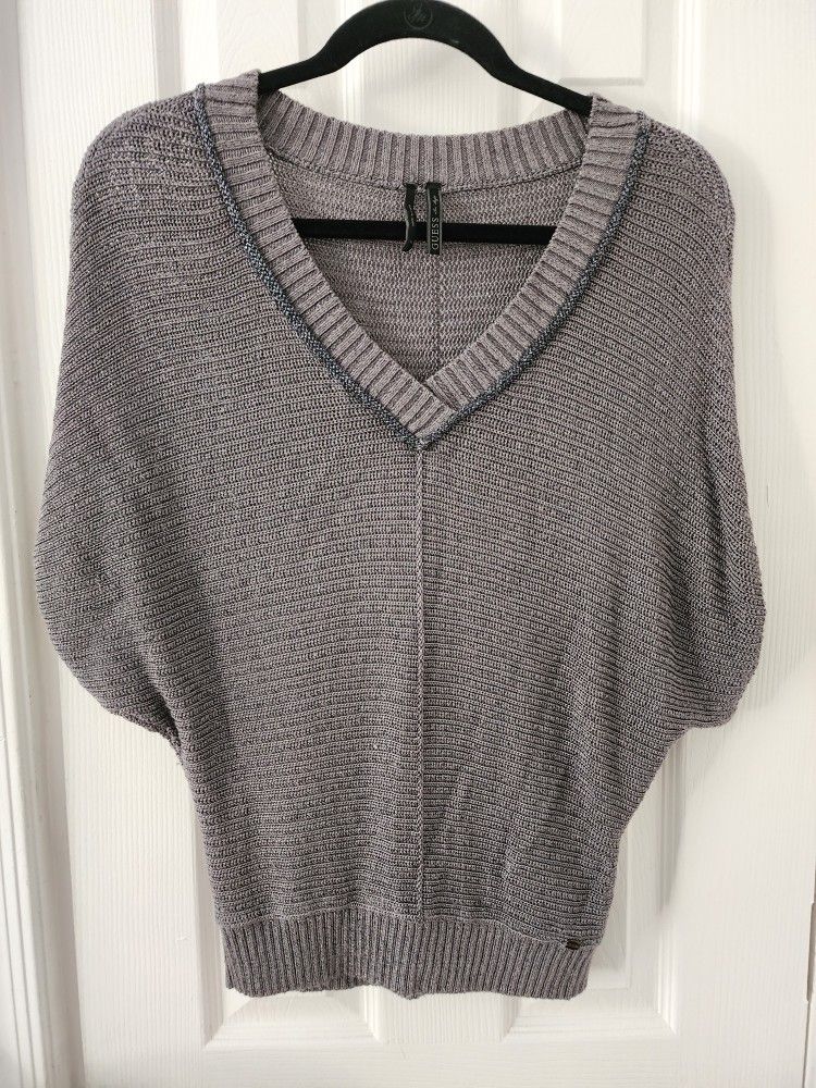 GUESS BRAND Gunmetal Knit TOP XS