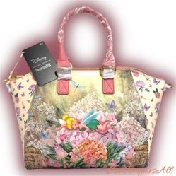TinkerBell Fairy Nap Sleeping Pink Flower Satchel Bag