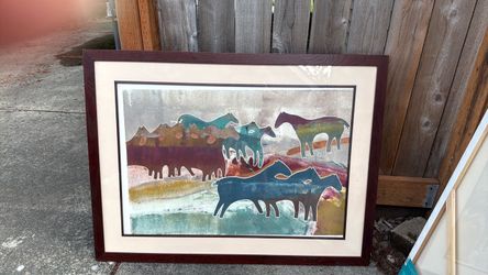 Vintage horse decorative painting