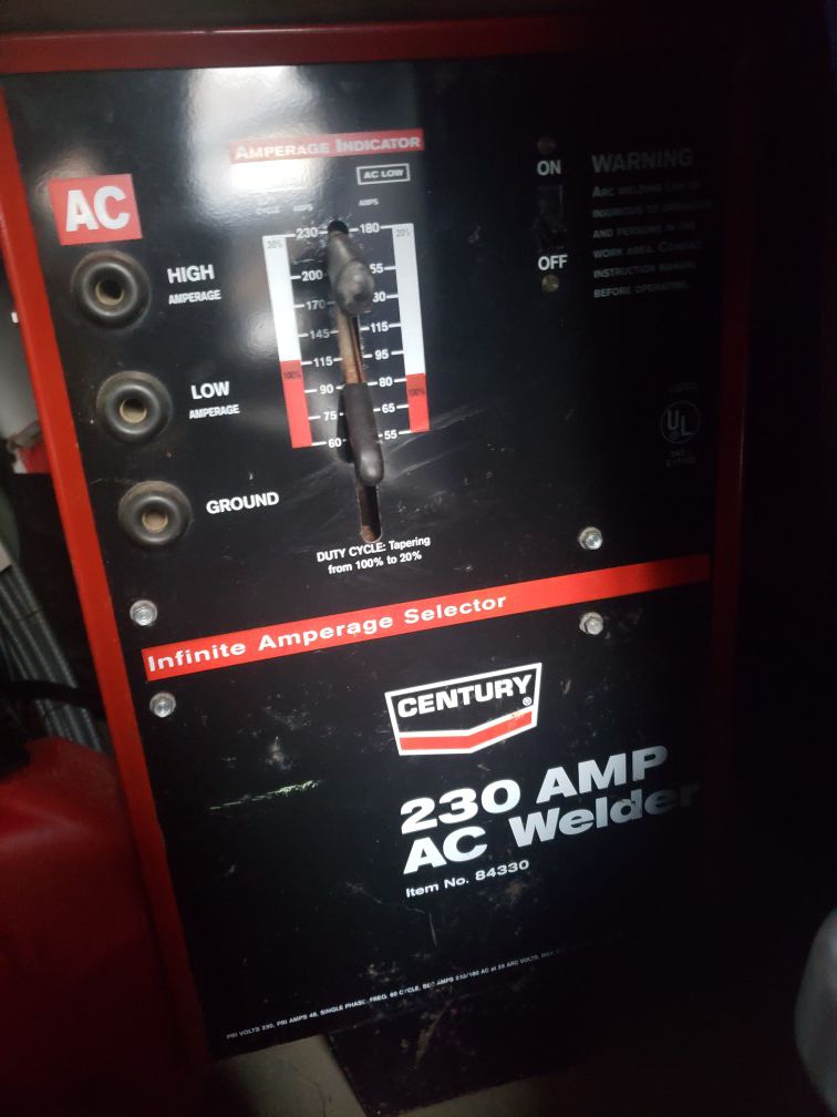 Century 230 amp ac welder