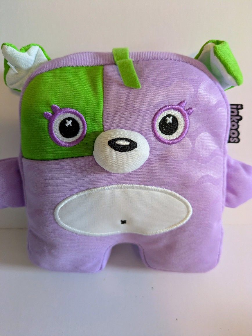 INKOOS Purple Green Plush Color And Washable Marker Toy 5.5" H 7.5" W