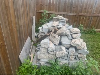 Pallets of cinder block/ stone