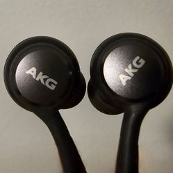 Two Pairs Of Unused AKG  Samsung Wired Earbuds. 