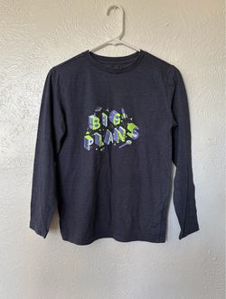 Cat & Jack boys blue long sleeved graphic tee size 12-14