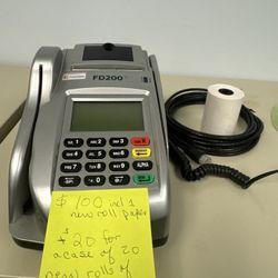First Data Credit Card Machine With Printed Receipt