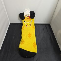 Bioworld Pokemon Pikachu Cozy Crew  Slipper Socks NWT Fits Shoes Sizes 5-10 (AQ)