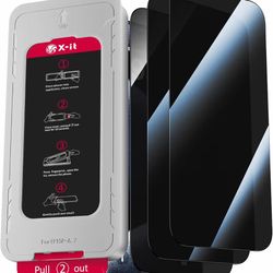 3 Pack HD 9H Privacy Screen Protector for iPhone 16 Plus 6.7”, Auto Dust Removal