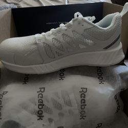 Steel toe Reebok work shoes
