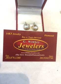 14 Kt Genuine gold & Pearl earrings