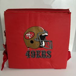 Vintage 90s San Francisco 49ers fan bag Stadium Cooler Seat Backpack in like new condition 