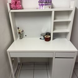 IKEA Micke Desk With Hutch Add On