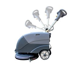 Emotor 15'' Brush Foldable Walk Behind Hand Push Floor Scrubber Machine(Grey