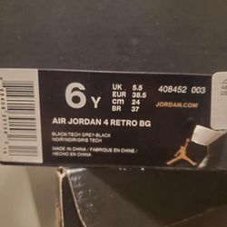 Jordan Oreo 4 Size 6Y