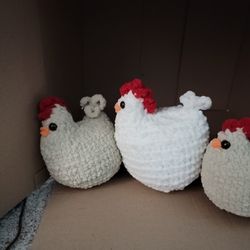 Crocheted Chickens