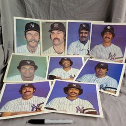 (9) 1980 New York Yankees Signed Lithograph Photos