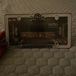 Firefighter License Plate Frame