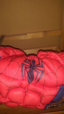 Boys size medium spiderman costume with muscles