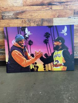 Kobe Bryant & Nipsey Hussle Tribute Canvas / 24x36
