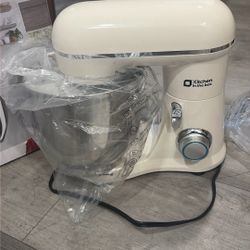 Kitchen in the box Stand Mixer,3.2Qt Mini Electric Food Mixer,6 Speeds Portable Lightweight Kitchen Mixer for Daily Use with Egg Whisk,Dough Hook,Flat