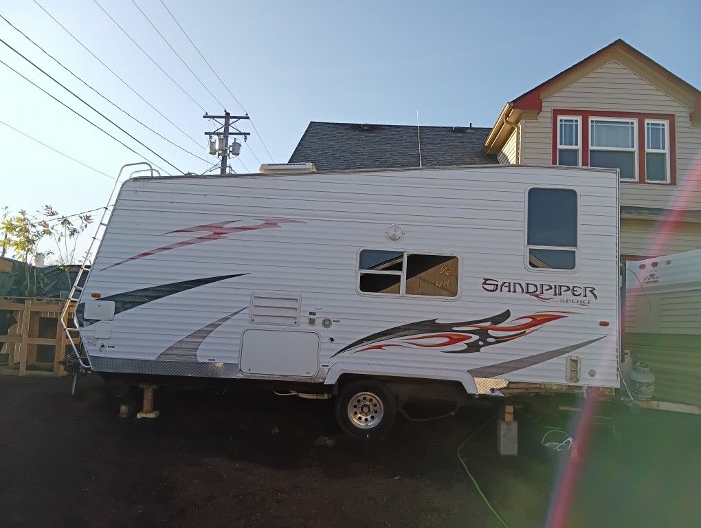 Sandpiper Toy Hauler Travel Trailer By Forest River