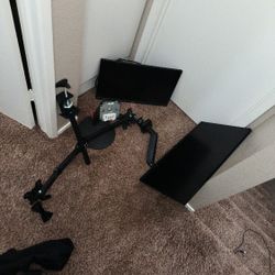 Asus And Acer Monitors With Desk Arms