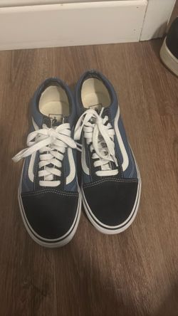 men’s vans shoes size blue and white black