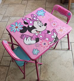 Minnie Mouse Foldable Table & 2 Chairs