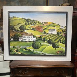 Painted On Wood Farmhouse Style, Beautiful Scenery