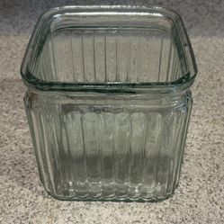 Vase Ribbed Cube $5 