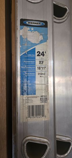 24 foot warner extension ladder