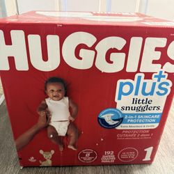 Huggies +Plus Little Snugglers Size 1 (192 Diapers)