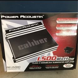 Power Acoustik 1500 Watts Bass Amplifier Comes With Bass Knob Brand New 