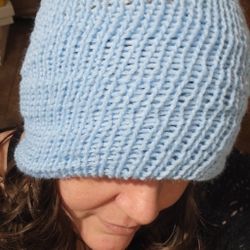 baby blue knit cap