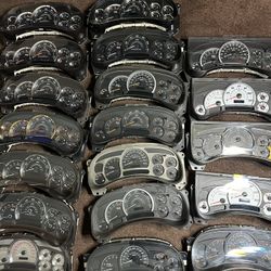 CLUSTERS FOR SALE AND REPAIR STAR 90 AND UP FOR SILVERADO TAHOE YUKON HUMMER TRAILBLAZER ENVOY SIERRA ESCALADE FOR 1996 TO 2016