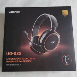 Valorise UG-08S Wireless Gaming Headset – 7.1 Surround, RGB, Mic – New