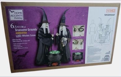 Home Depot Halloween Witches animatronic