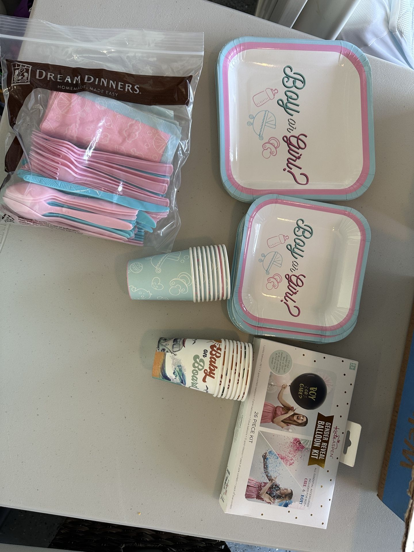 Assorted Gender Reveal Party Supplies