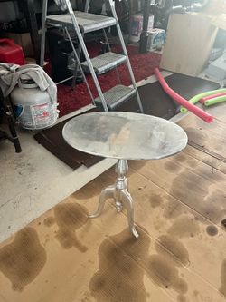Metal side table