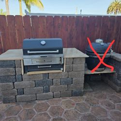 Charcoal Grill,pavers and Stone 