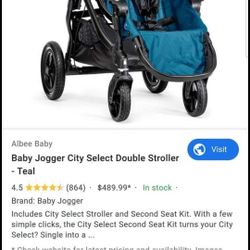 City Select Double Stroller And Accessories 