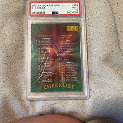 1997 Skybox Premium Checklist, Grated A Mint