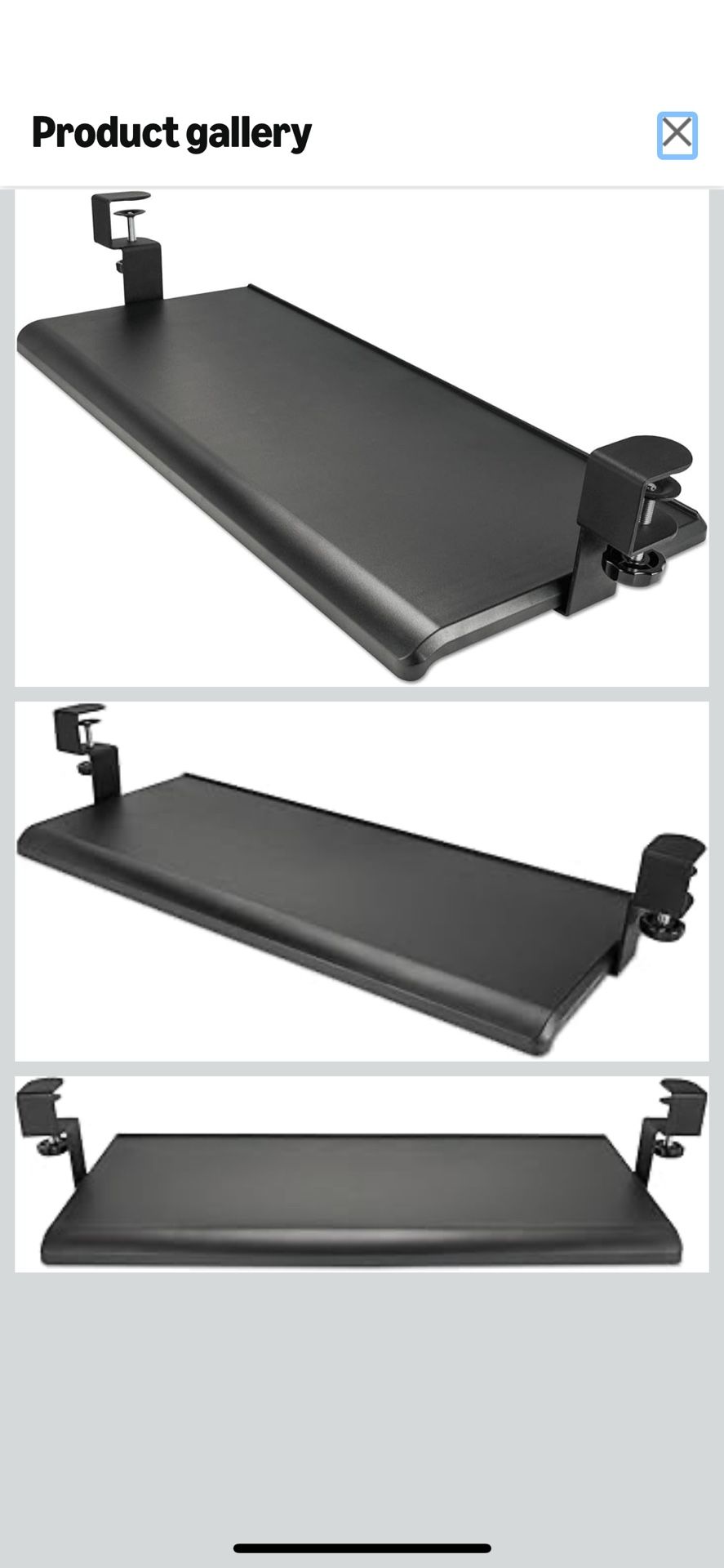 Alera Adaptivergo Clamp-On Keyboard Tray, 30.7" X 13", Black