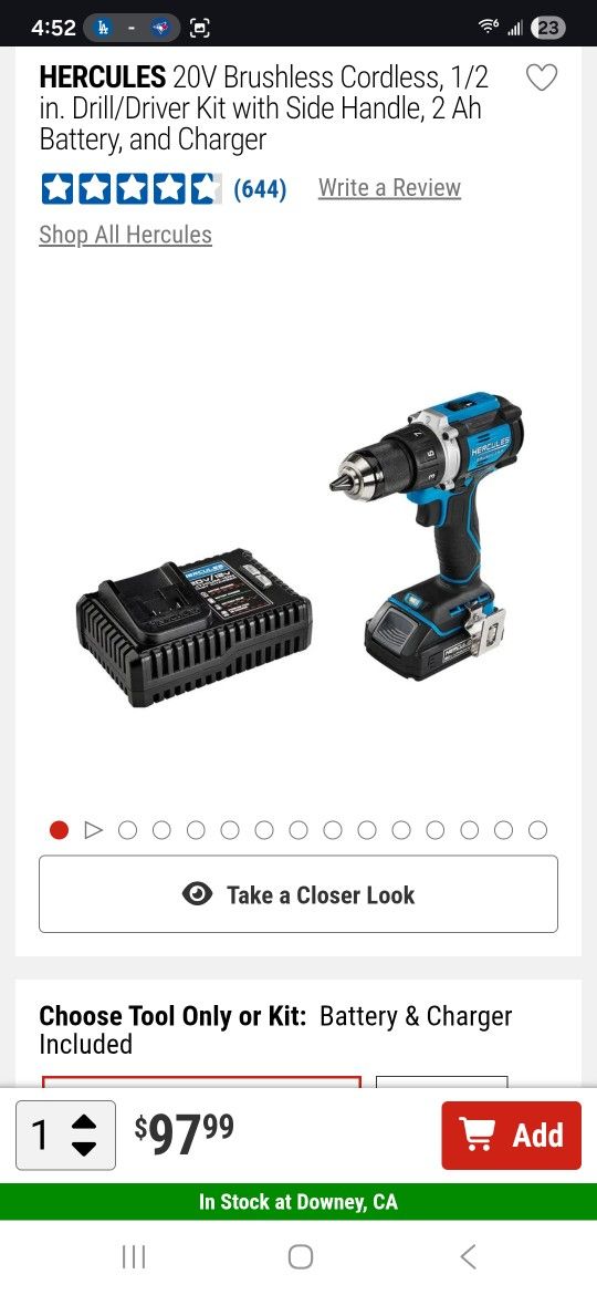 Hercules 20V Drill