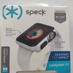 CandyShell Fit Case for Apple Watch 38mm, White/Black