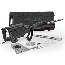 Demolition Jack Hammer Electric 2200W Concrete Breaker Punch 2 Chisel Bit Set