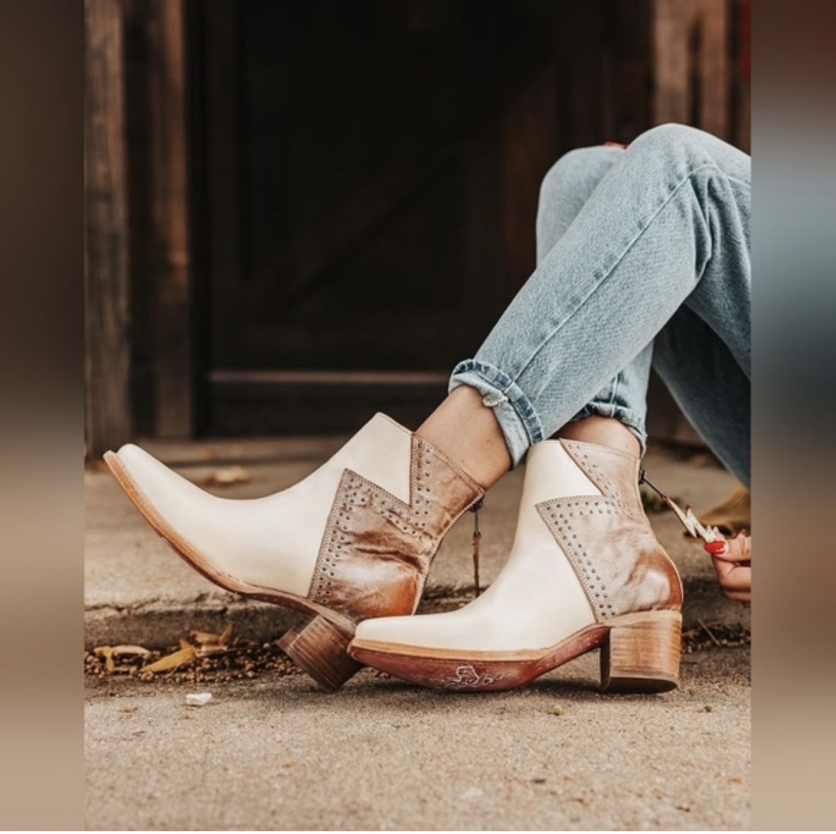 Women’s Freebird Matilda Two Tone Leather Ankle Booties