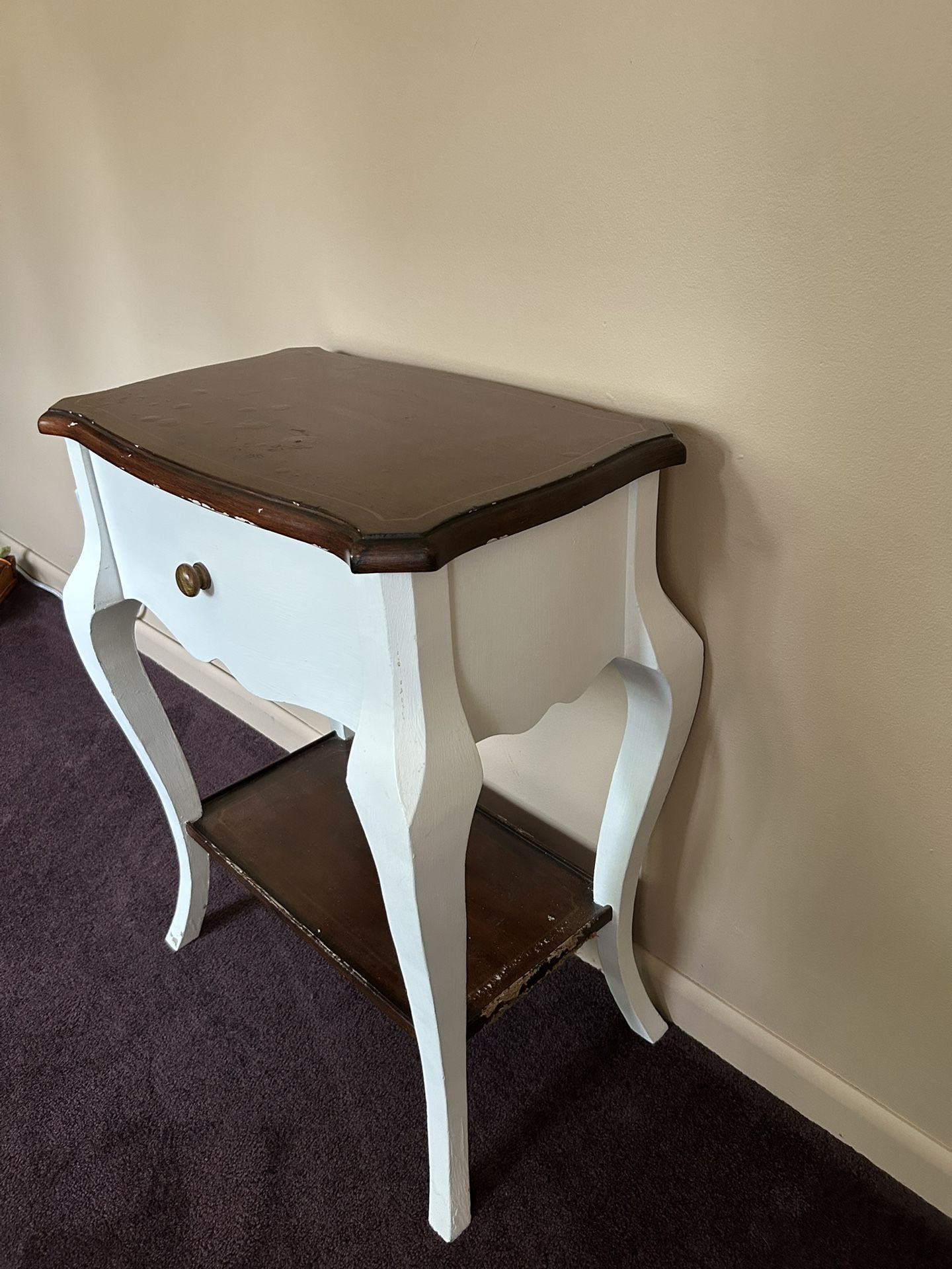 WOOD END SIDE ACCENT TABLE HALL FOYER TABLE