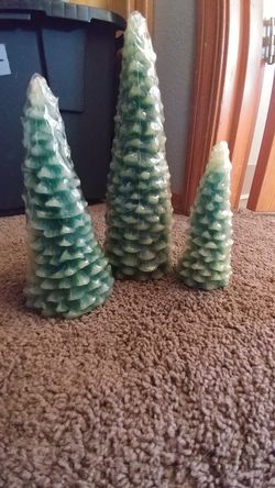 3 Christmas tree Candles