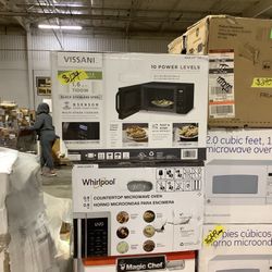 Vissani 1.6 cu. ft. Countertop with Sensor Cook Microwave in Black Stainless Steel