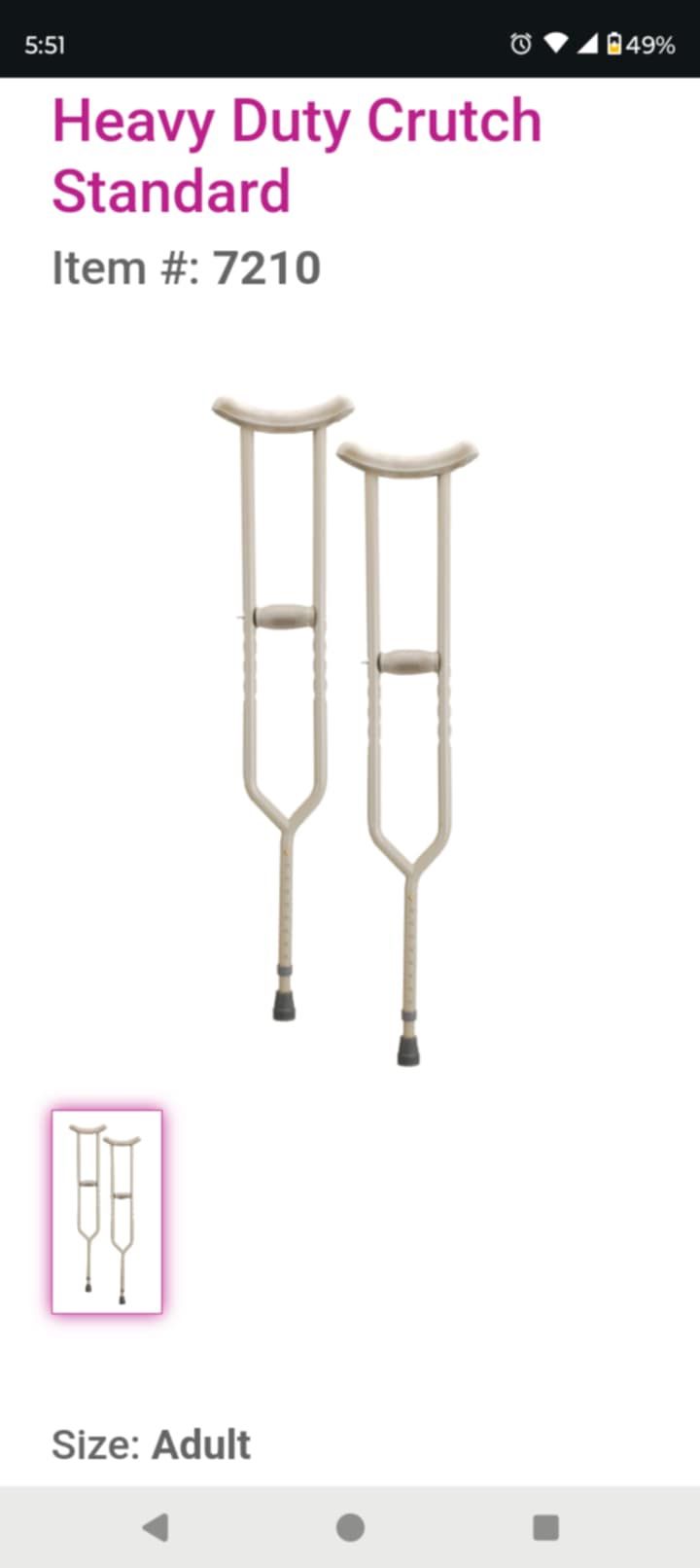 Crutches brand new inbox